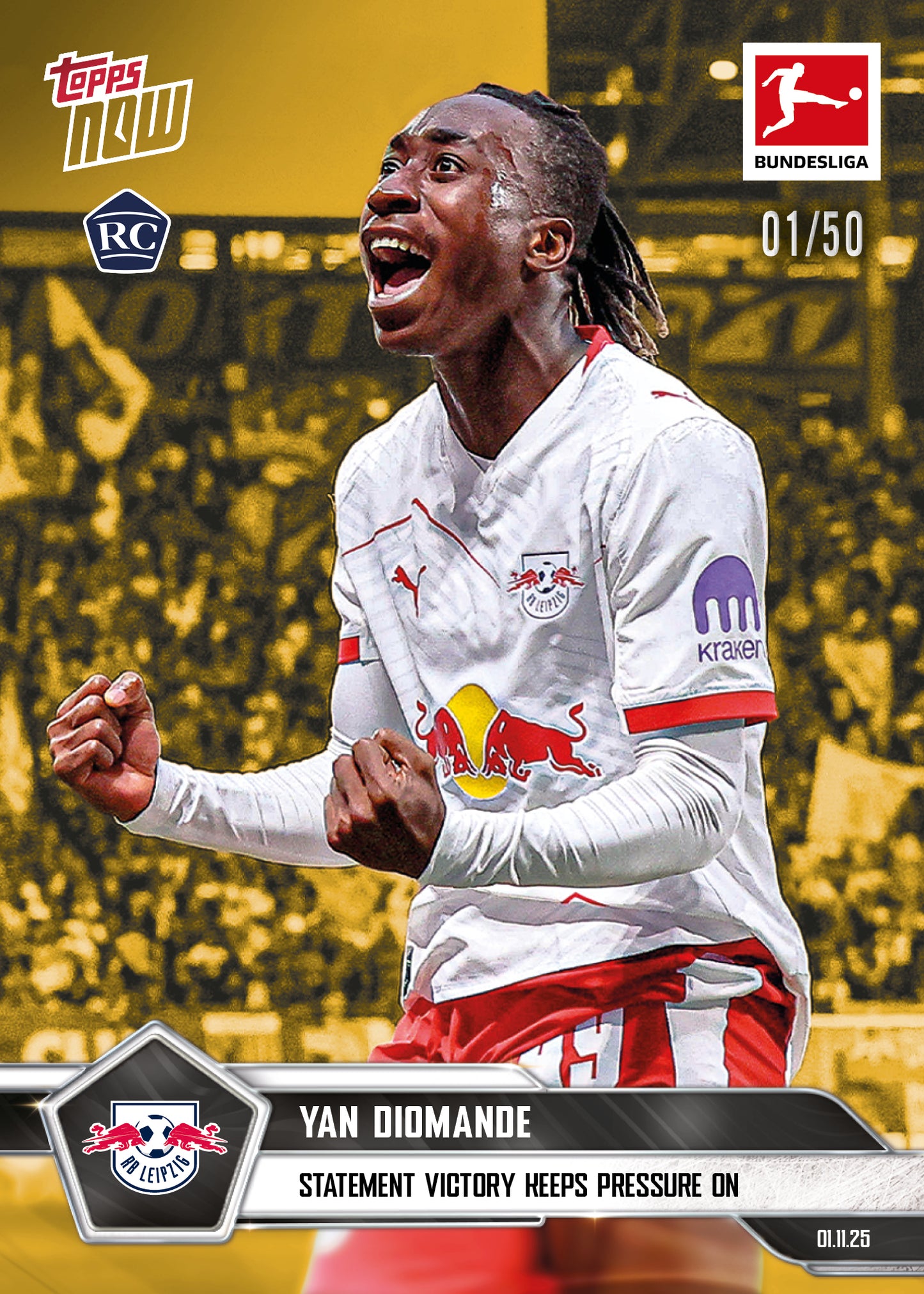 Yan Diomande - 2025-26 Bundesliga Topps NOW® - Card 56