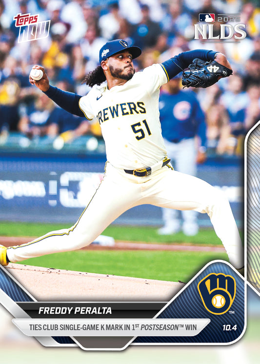 Freddy Peralta - 2025 MLB Topps NOW® - Card 819 - PR: 716
