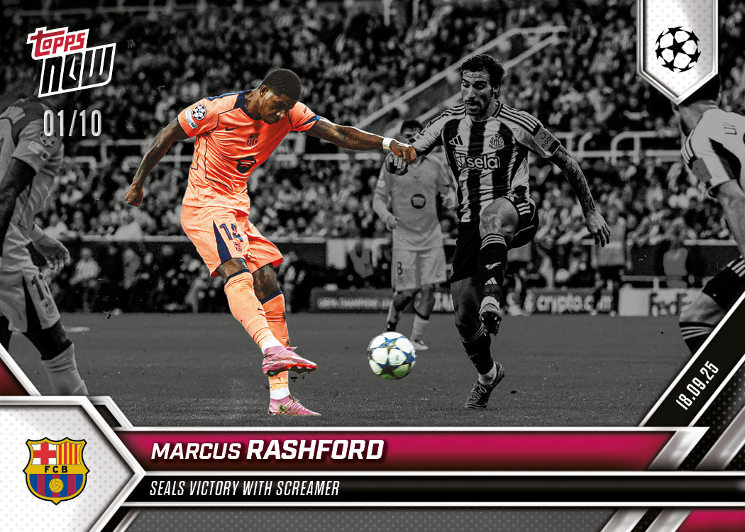 Marcus Rashford - 2025-26 UCL Topps NOW® - Card 21 - PR: 514