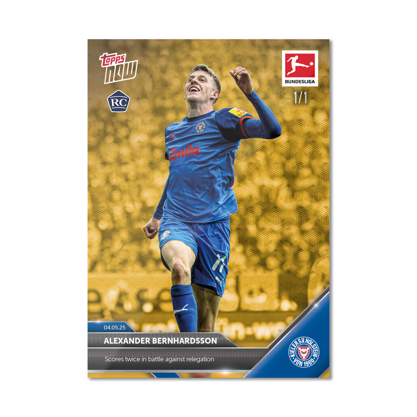 Alexander Bernhardsson - 2024-25 Bundesliga Topps NOW® - Card 181 - PR: 86
