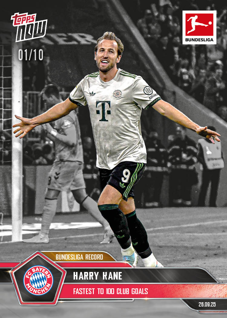 Harry Kane - 2025-26 Bundesliga Topps NOW® - Card 32 - PR: 718
