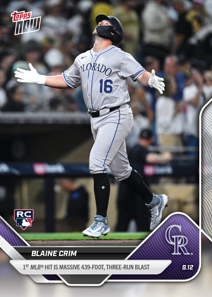 Blaine Crim - 2025 MLB Topps NOW® - Card 700 - PR: 624
