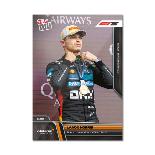 Lando Norris - 2025 Formula 1® Topps NOW® - Card 50 - PR: 4282