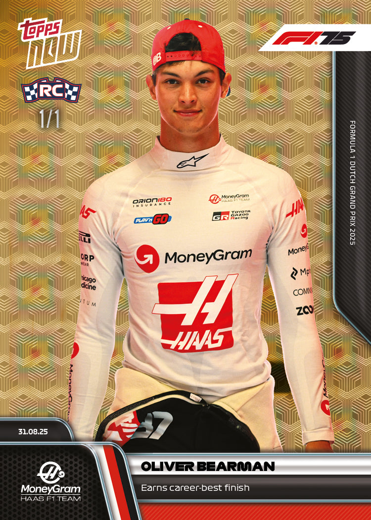 Oliver Bearman - 2025 Formula 1® Topps NOW® - Card 59 - PR: 2017