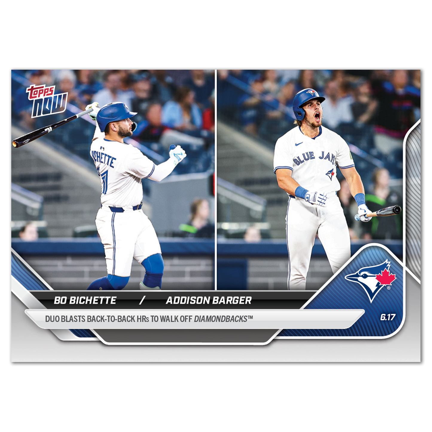 Bo Bichette / Addison Barger - 2025 MLB Topps NOW® - Card 314 - PR: 439