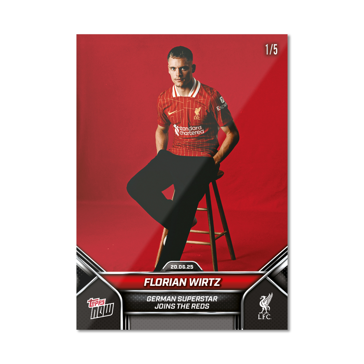 Florian Wirtz - 2024-25 Liverpool Topps NOW® - Card 1 - PR: 3516