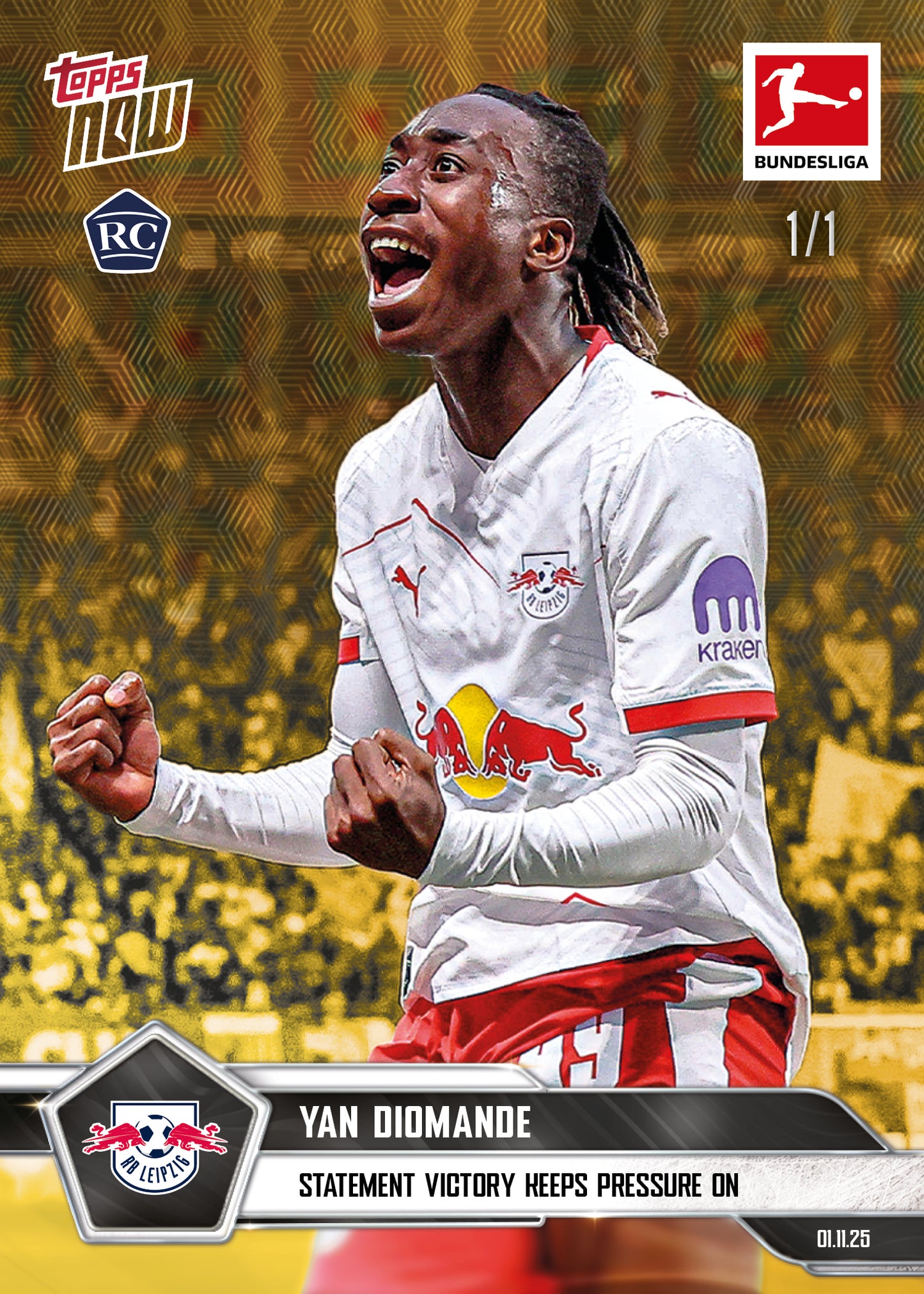 Yan Diomande - 2025-26 Bundesliga Topps NOW® - Card 56