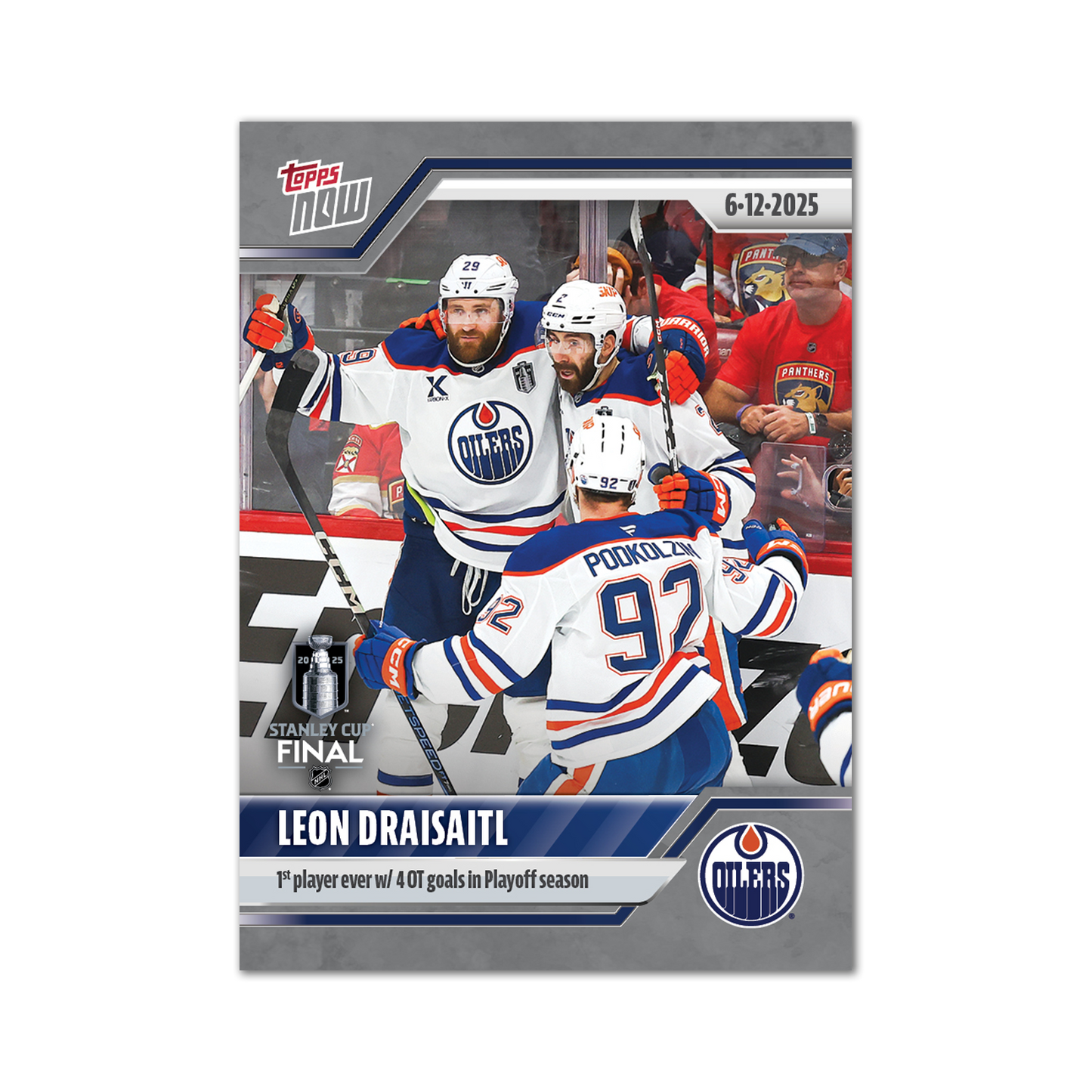 Leon Draisaitl - 2024-25 NHL Topps NOW® - Sticker # 204 Pack - PR: 305