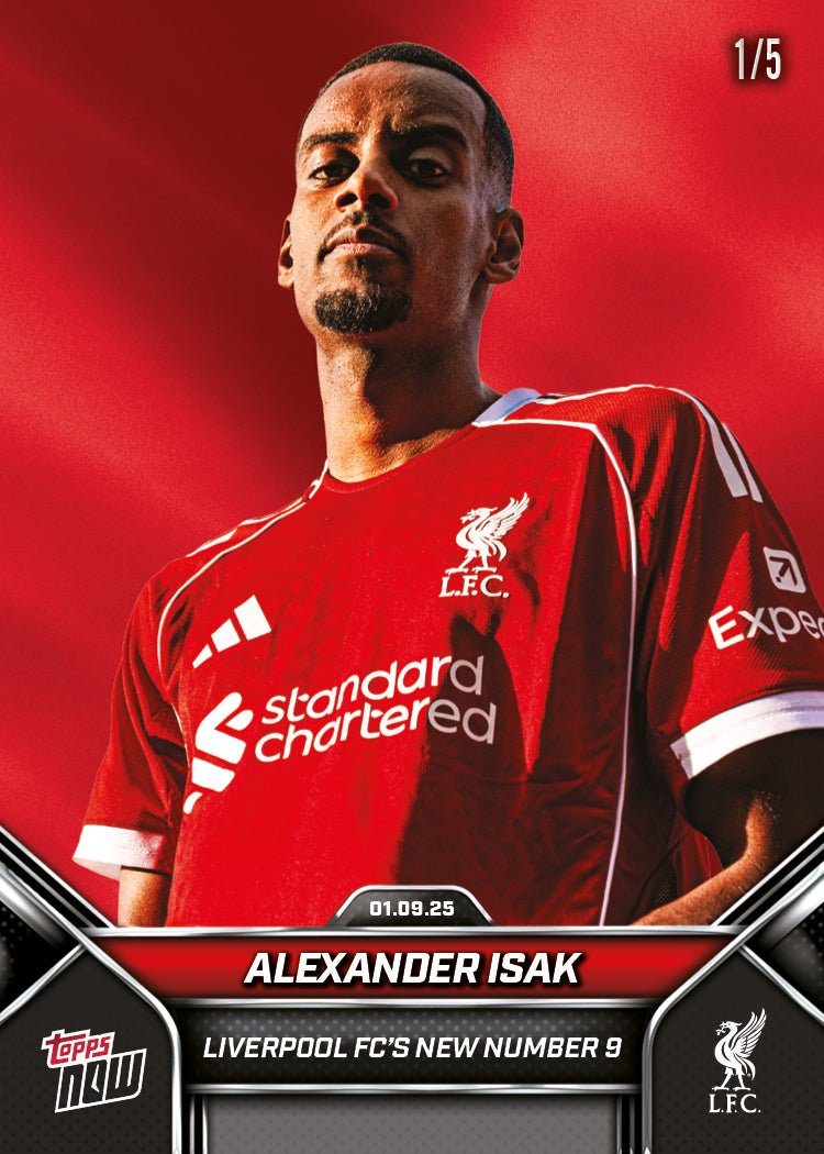 Alexander Isak - 2024-25 Liverpool Topps NOW® - Card 4 - PR: 1900
