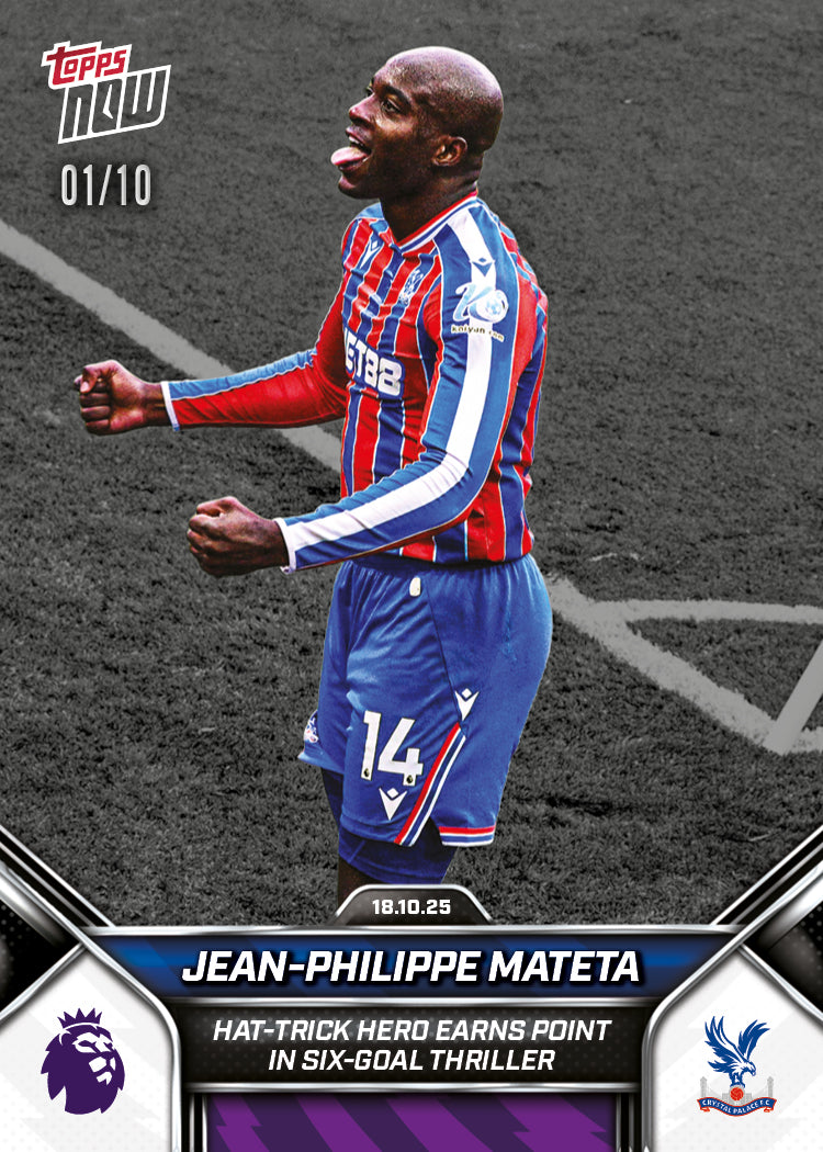 Jean-Philippe Mateta - 2025-26 Premier League Topps NOW® - Card 36 - PR: 237
