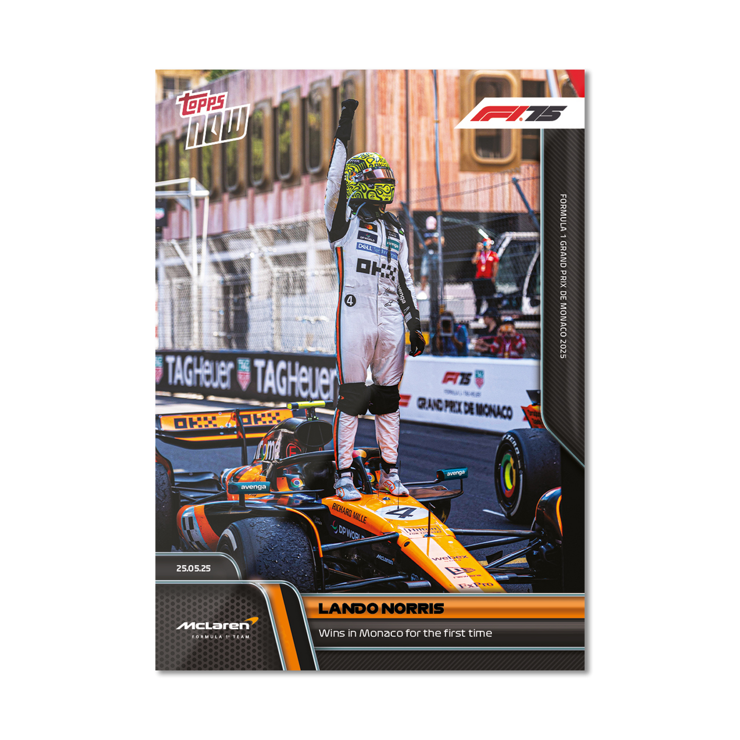 Lando Norris - 2025 Formula 1® Topps NOW® - Card 39 - PR: 3926