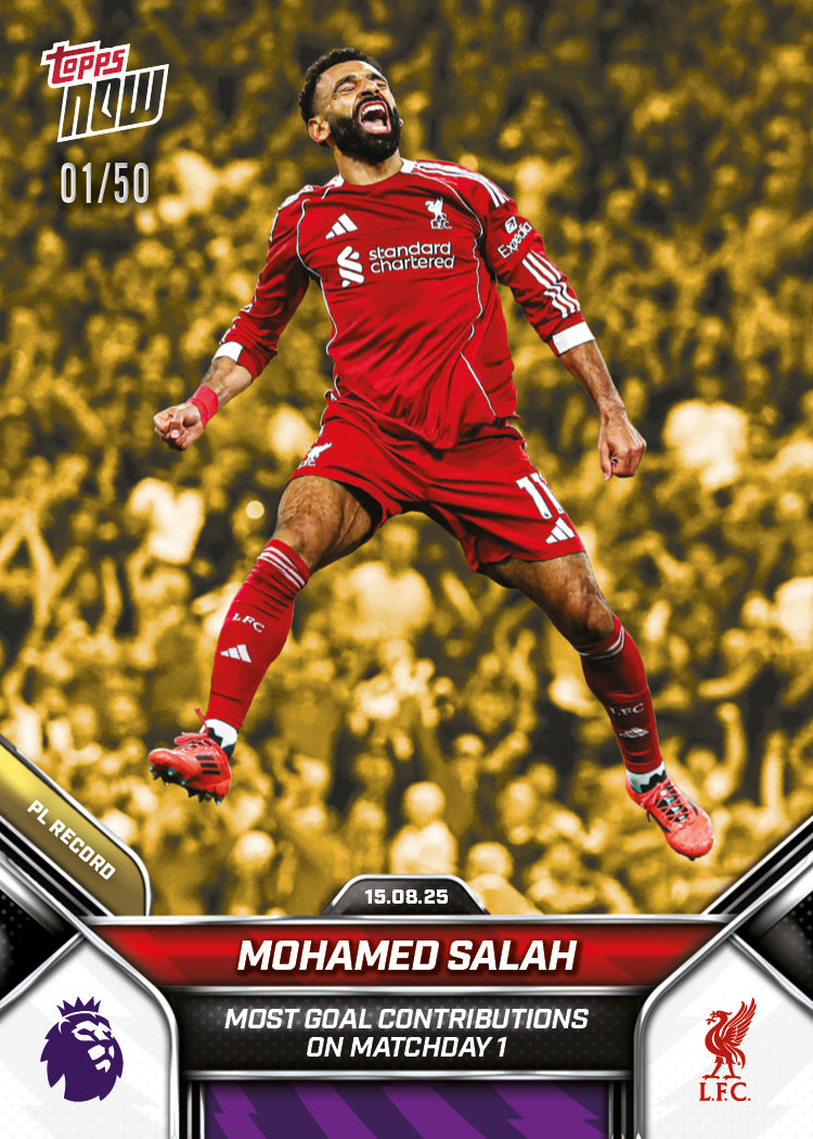 Mohamed Salah - 2025-26 Premier League Topps NOW® - Card 5 - PR: 2615