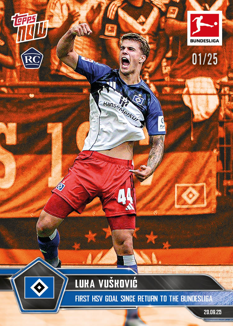 Luka Vušković - 2025-26 Bundesliga Topps NOW® - Card 24 - PR: 1885