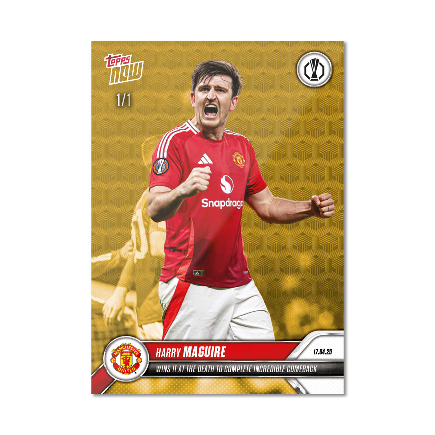Harry Maguire - 2024-25 UEL Topps NOW® Card 29 - PR: 714