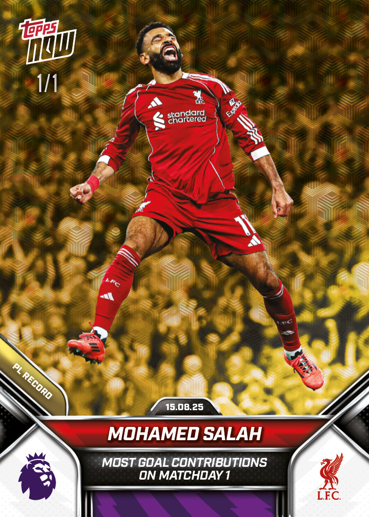 Mohamed Salah - 2025-26 Premier League Topps NOW® - Card 5 - PR: 2615