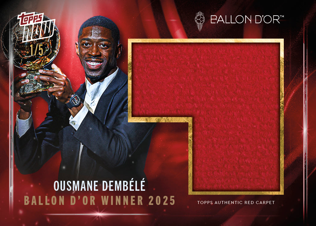 Ousmane Dembélé - 2025 Ballon d'Or Topps NOW® - Card 1 - LOOK FOR AUTOS & RELICS - PR: 6702