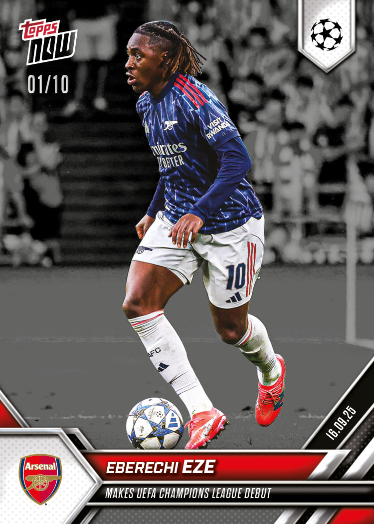 Eberechi Eze - 2025-26 UCL Topps NOW® Card 10 - PR: 508