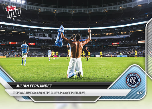 Julián Fernández - 2025 MLS Topps NOW® - Card 97 - PR: 166