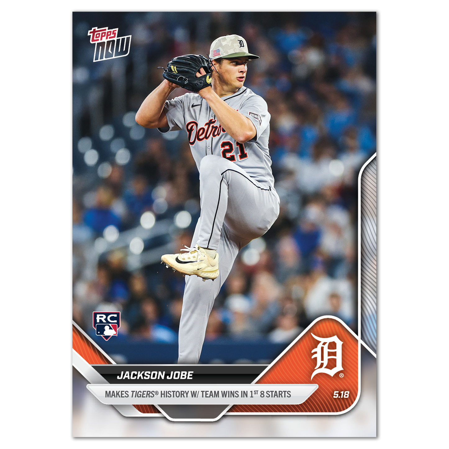 Jackson Jobe - 2025 MLB Topps NOW® - Card 192 - PR: 1473