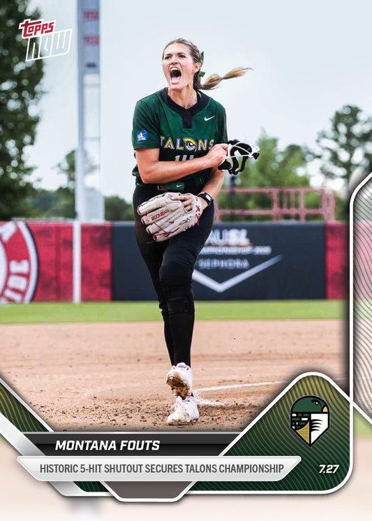 Montana Fouts - 2025 AUSL Topps NOW® - Card 31 - LOOK FOR AUTO-RELICS - PR: 1660