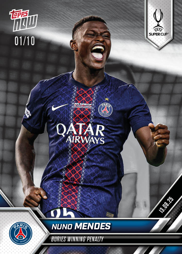 Nuno Mendes - 2025-26 UCL Topps NOW® Card 2 - PR: 357