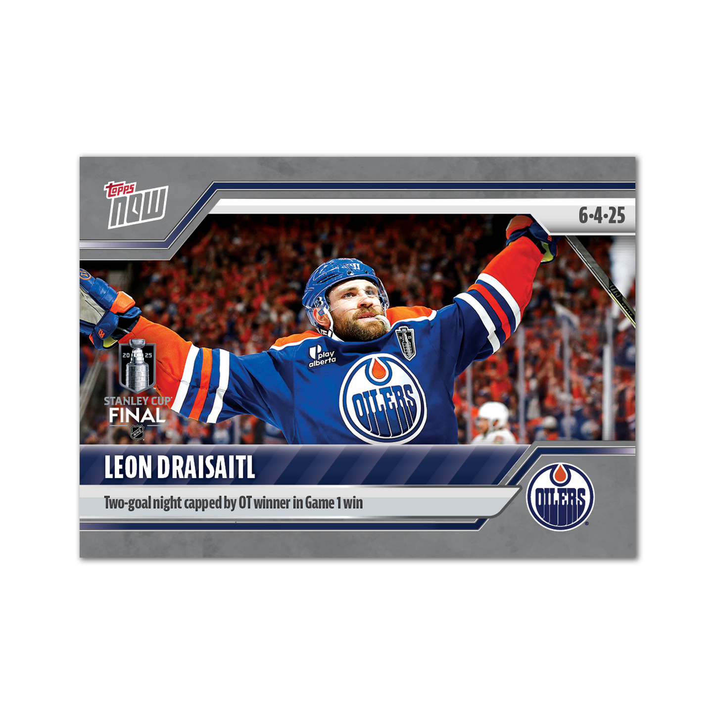 Leon Draisaitl - 2024-25 NHL Topps NOW® - Sticker # 199 Pack - PR: 195