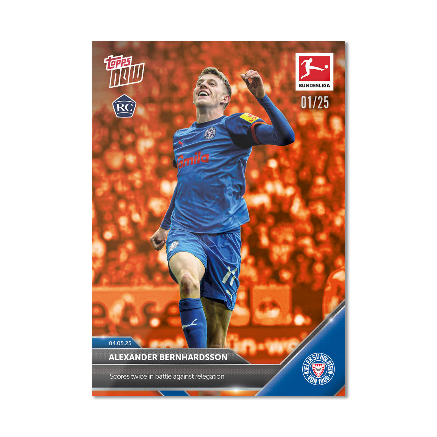 Alexander Bernhardsson - 2024-25 Bundesliga Topps NOW® - Card 181 - PR: 86