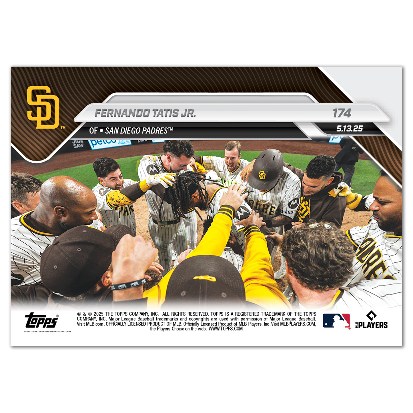 Fernando Tatis Jr. - 2025 MLB Topps NOW® - Card 174 - PR: 1634