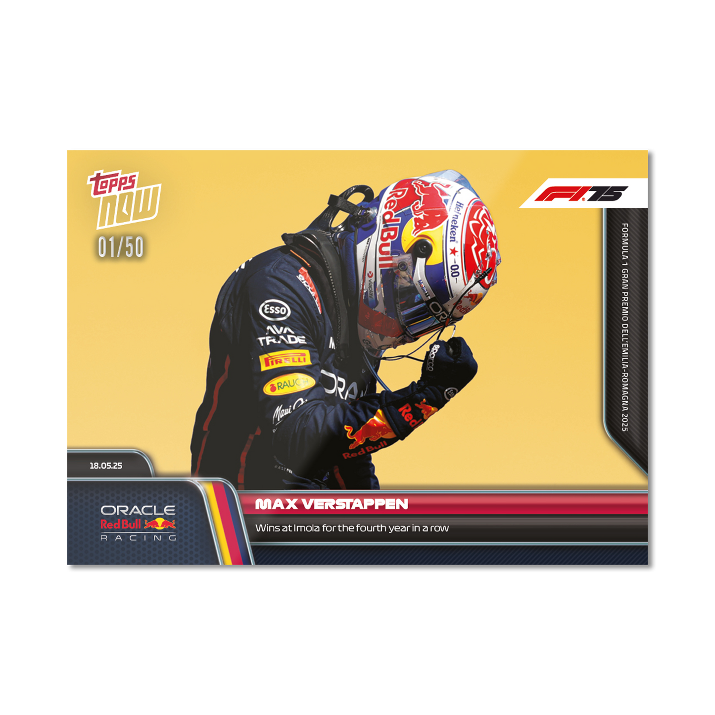 Max Verstappen - 2025 Formula 1® Topps NOW® - Card 37 - PR: 2389