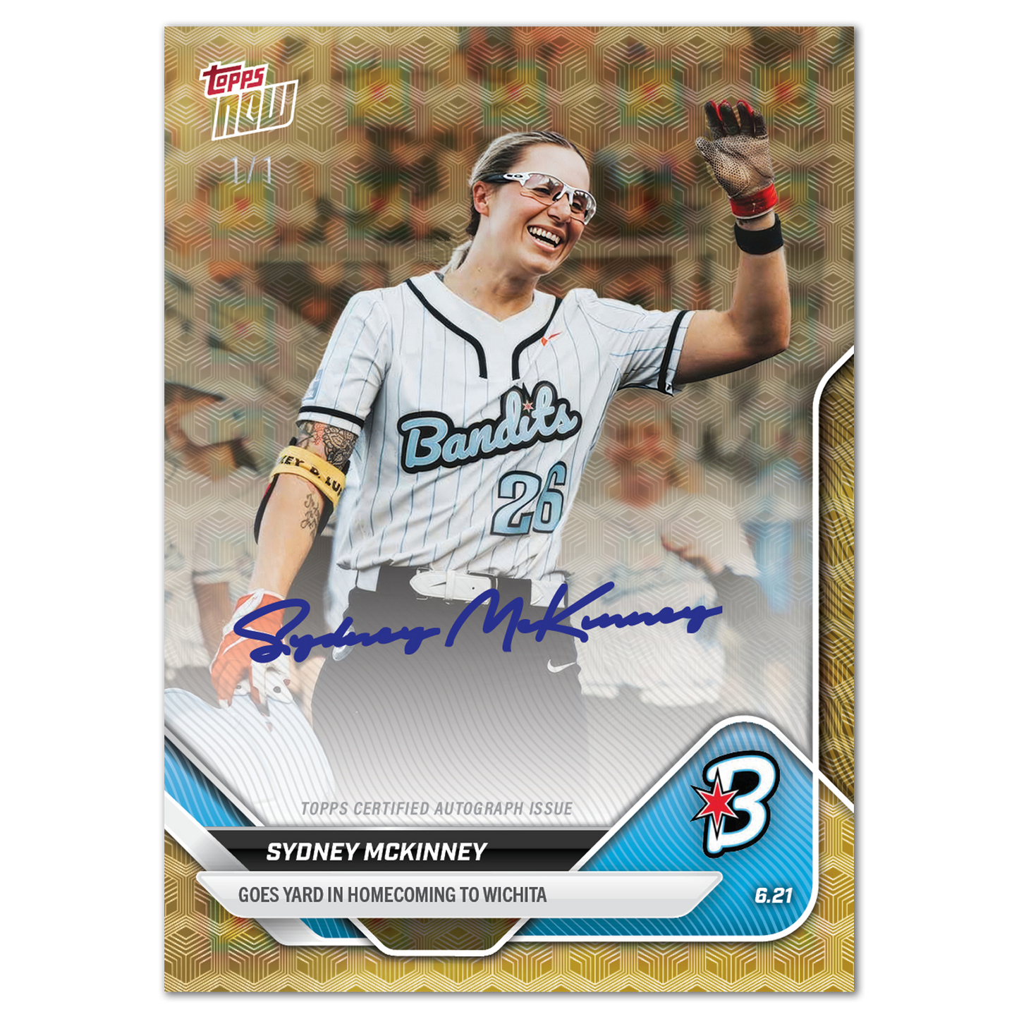 Sydney McKinney - 2025 AUSL Topps NOW® - Card 11 - LOOK FOR AUTOS - PR: 722