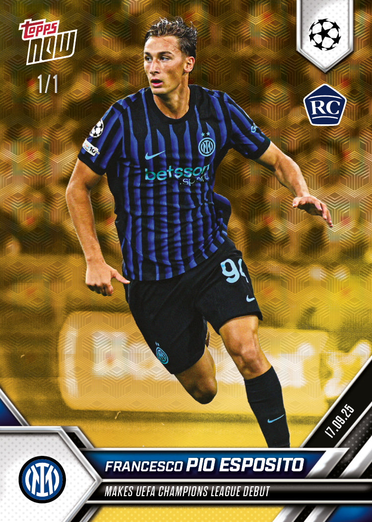 Francesco Pio Esposito - 2025-26 UCL Topps NOW® - Card 13 - PR: 1039