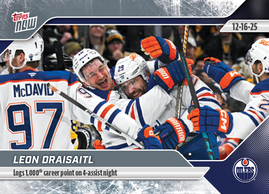 Leon Draisaitl - 2025-26 NHL Topps NOW® - Sticker # 63 Pack - PR: 205