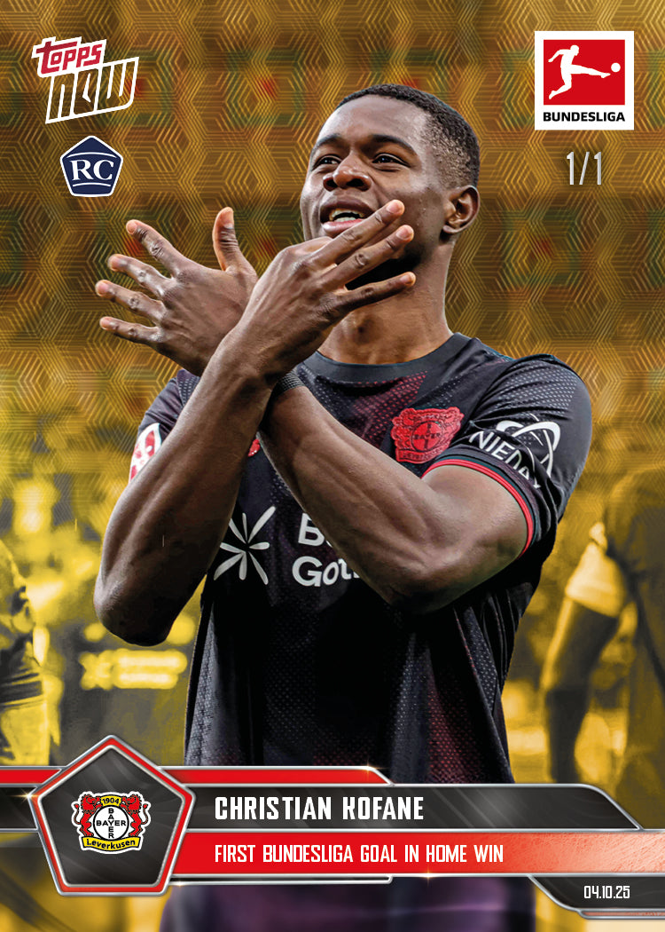 Christian Kofane - 2025-26 Bundesliga Topps NOW® - Card 38 - PR: 387