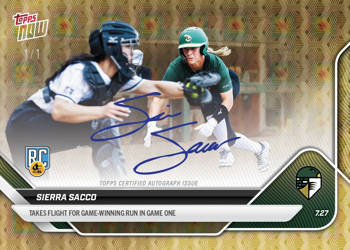 Sierra Sacco - 2025 AUSL Topps NOW® - Card 29 - LOOK FOR AUTOS - PR: 1013