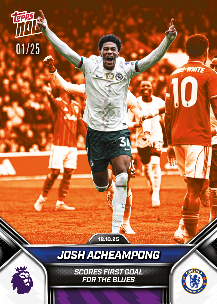Josh Acheampong - 2025-26 Premier League Topps NOW® - Card 35 - PR: 482