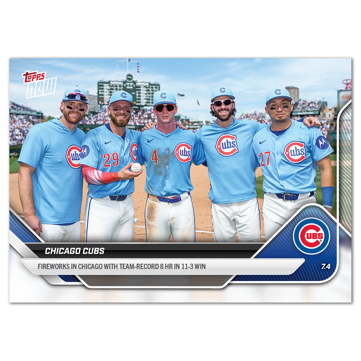 Chicago Cubs - 2025 MLB Topps NOW® - Card 383 - PR: 2934