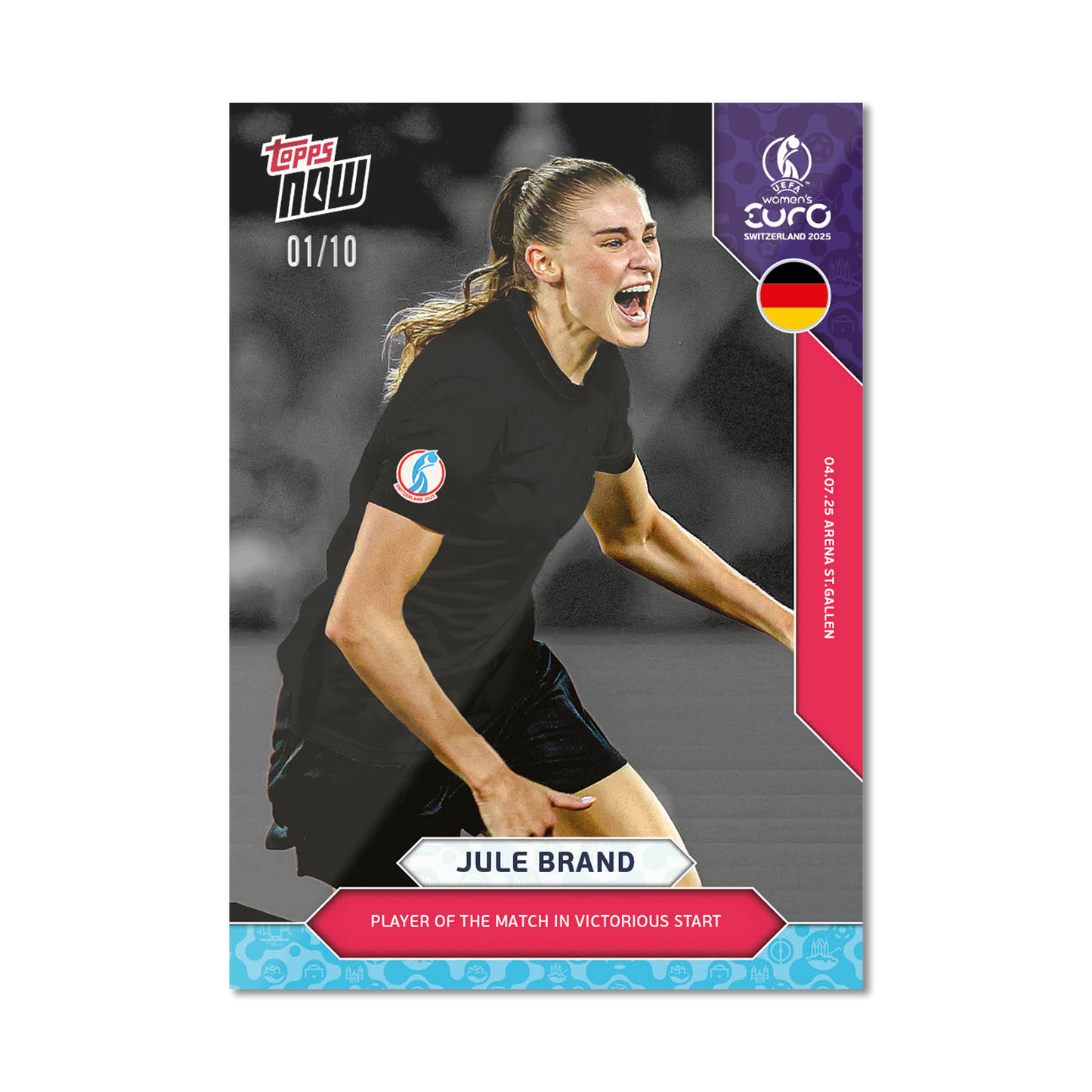 Jule Brand - UEFA Women’s EURO 2025™ Topps NOW® - Card 5 - PR: 278