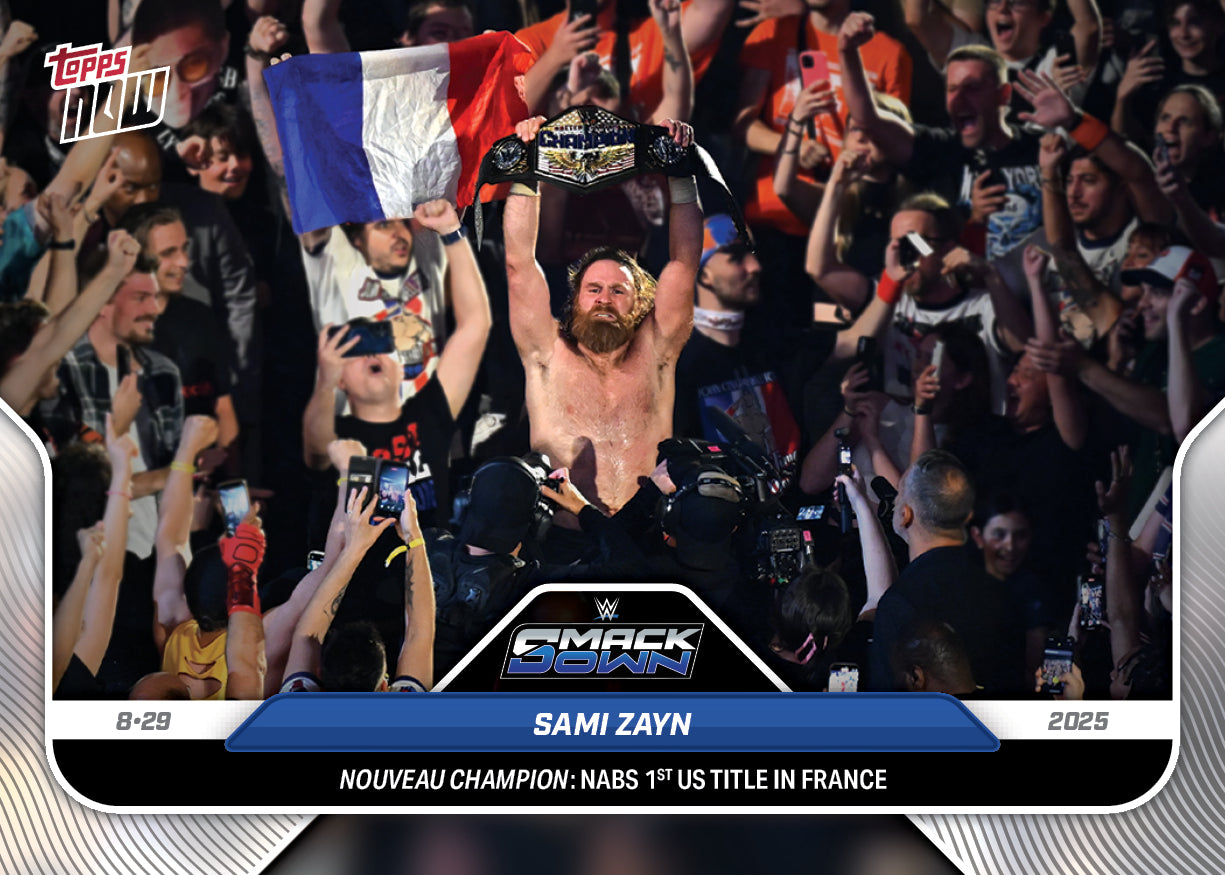 Sami Zayn - 2025 WWE Topps NOW® - Card 90 - LOOK FOR AUTOS - PR: 784