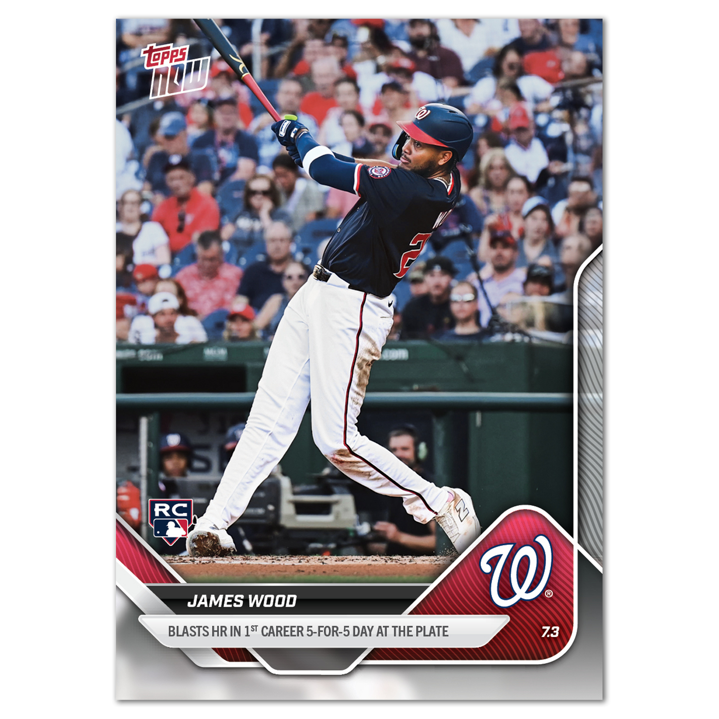 James Wood - 2025 MLB Topps NOW® - Card 378 - PR: 1813