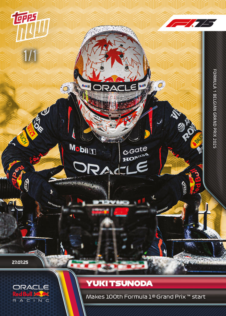 Yuki Tsunoda - 2025 Formula 1® Topps NOW® - Card 53 - PR: 1312
