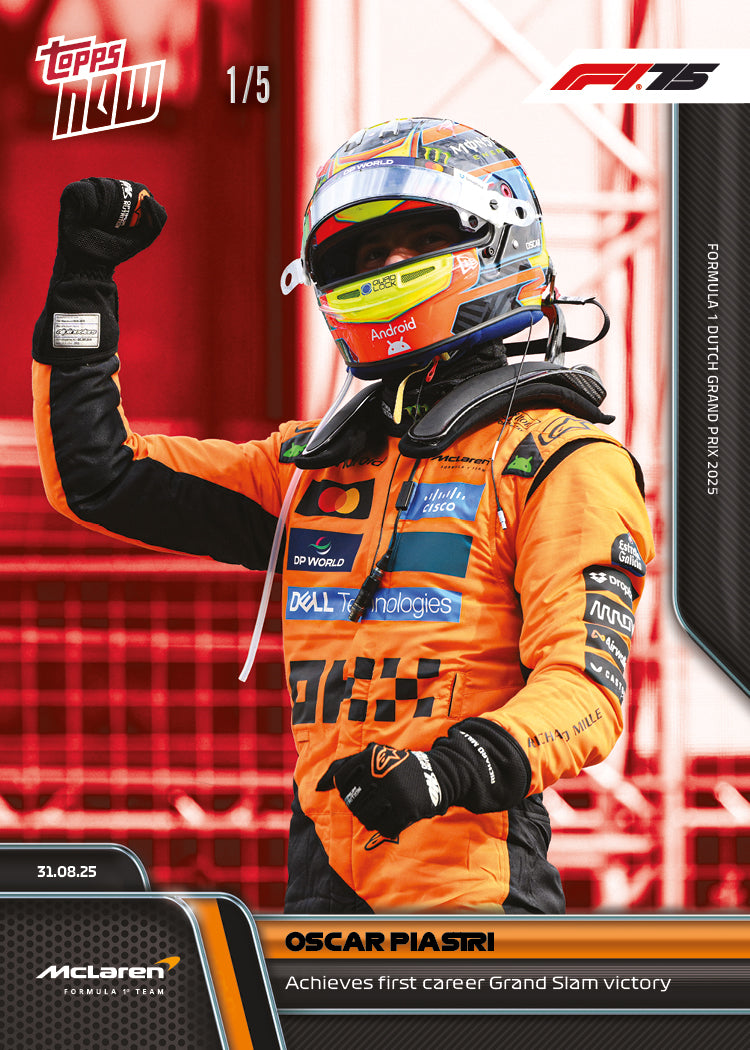 Oscar Piastri - 2025 Formula 1® Topps NOW® - Card 57 - PR: 5164