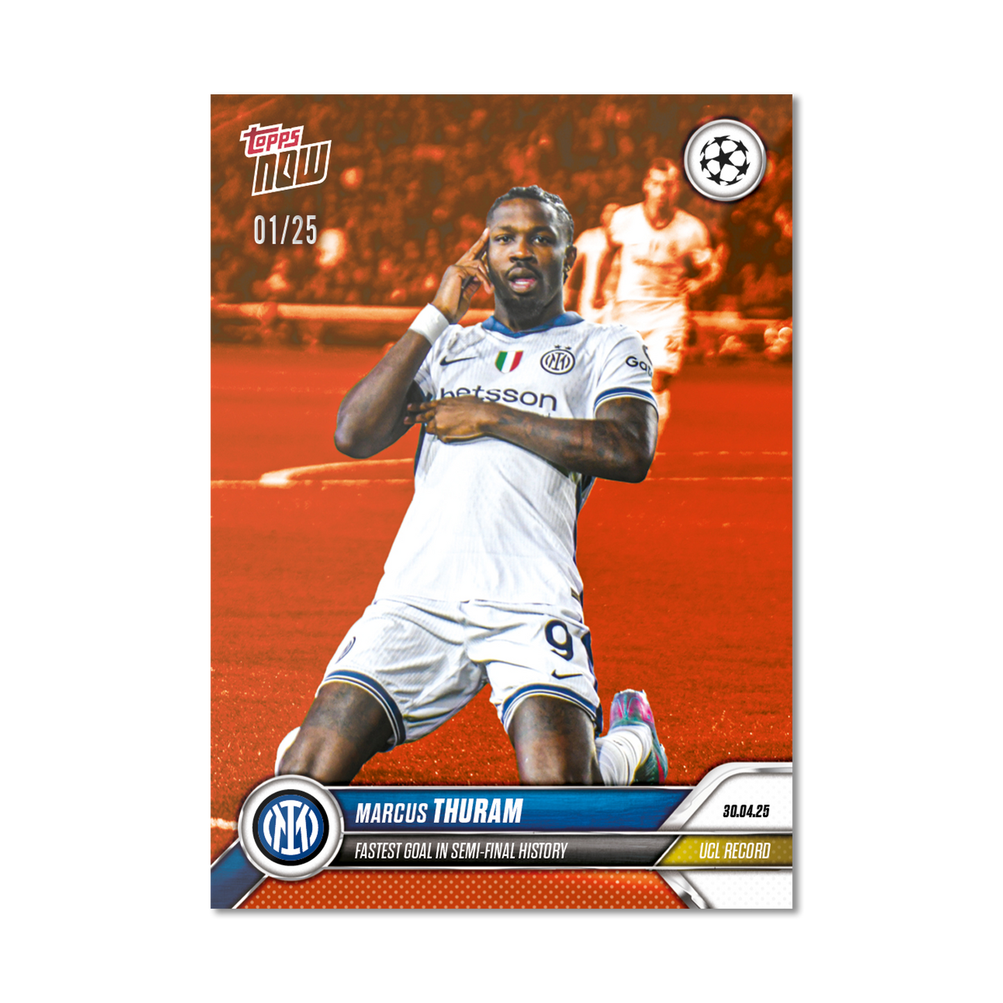 Marcus Thuram - 2024-25 UCL Topps NOW® - Card 150 - PR: 384