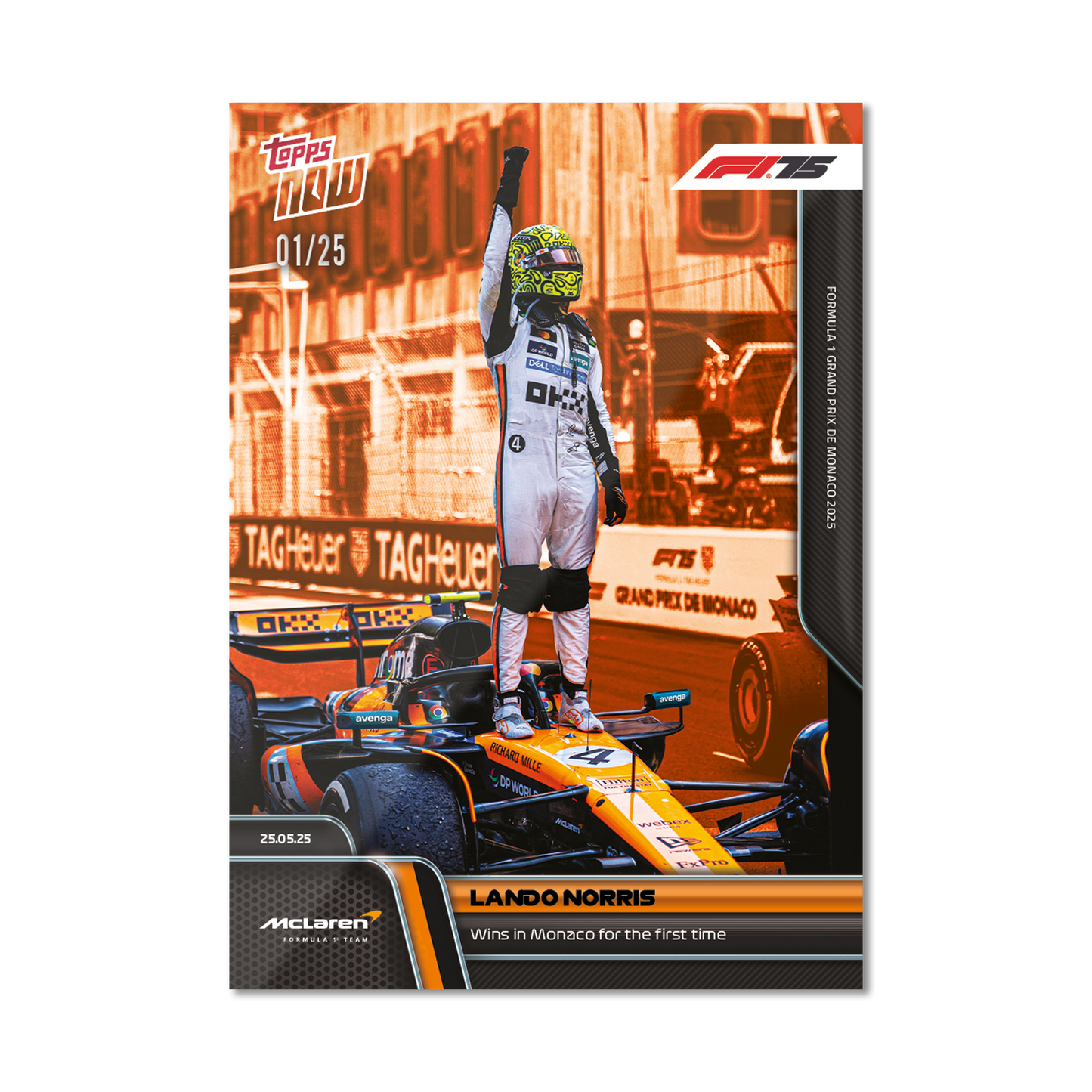 Lando Norris - 2025 Formula 1® Topps NOW® - Card 39 - PR: 3926