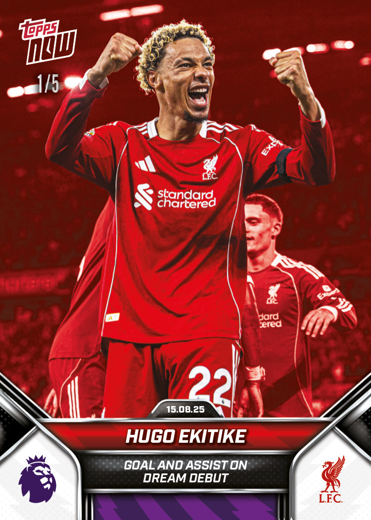 Hugo Ekitike - 2025-26 Premier League Topps NOW® - Card 4 - PR: 1689