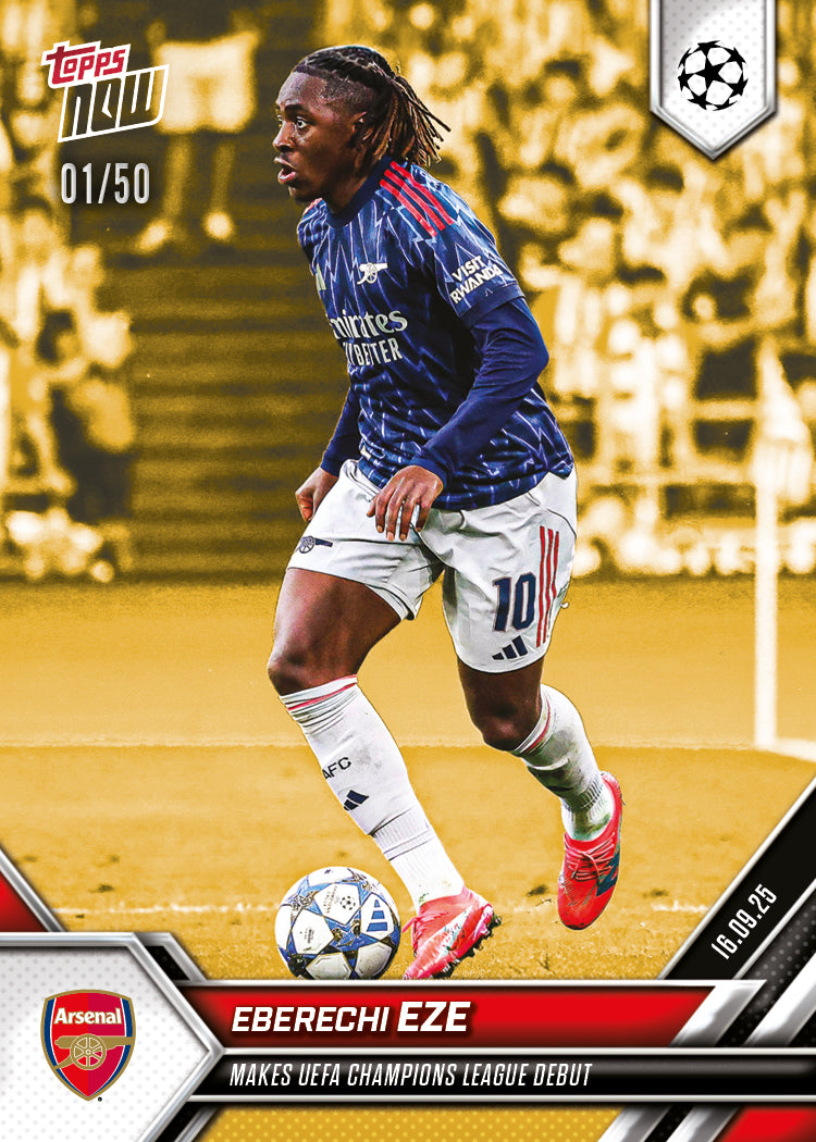 Eberechi Eze - 2025-26 UCL Topps NOW® Card 10 - PR: 508