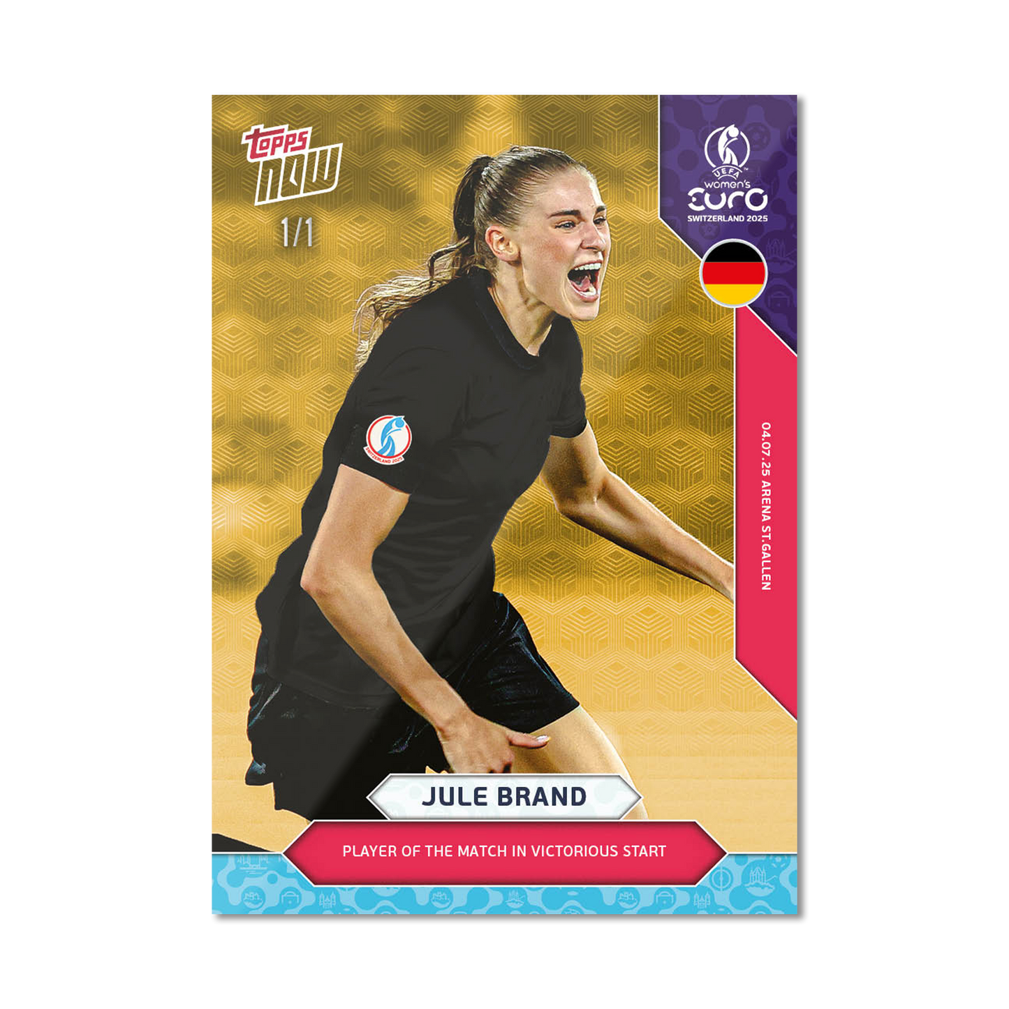 Jule Brand - UEFA Women’s EURO 2025™ Topps NOW® - Card 5 - PR: 278