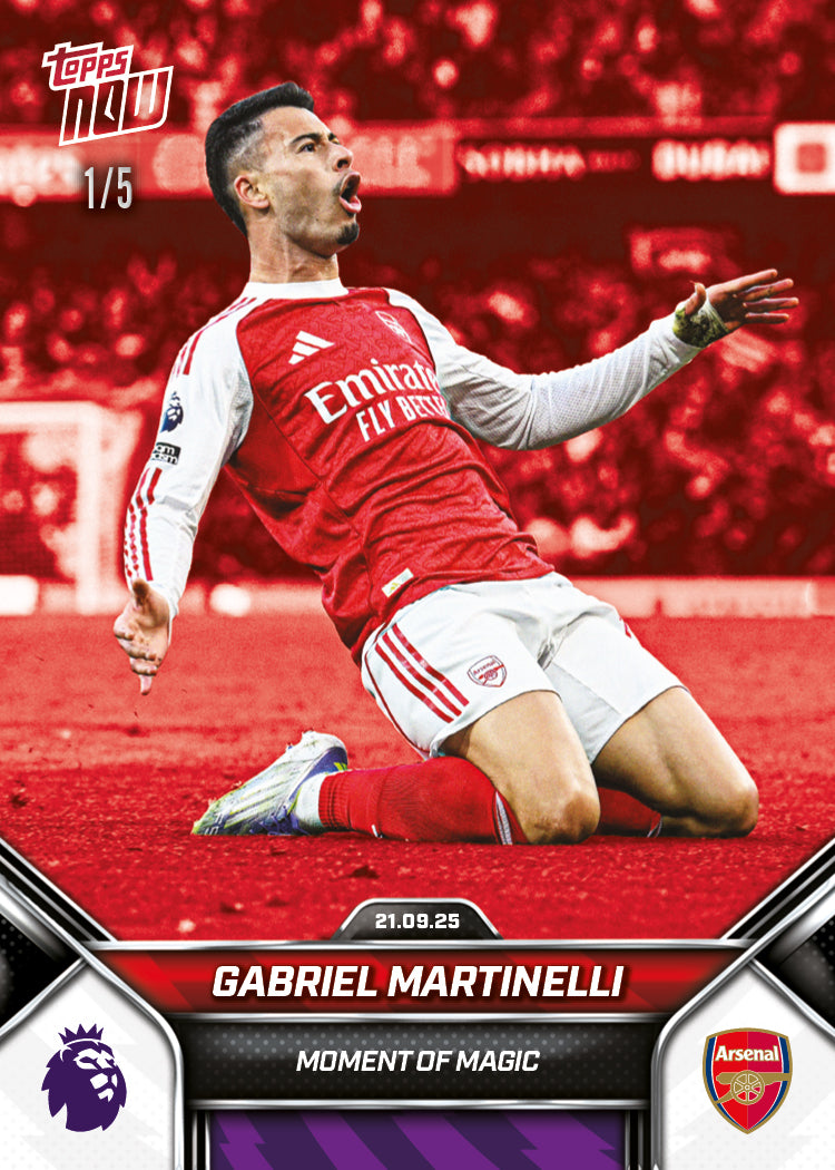 Gabriel Martinelli - 2025-26 Premier League Topps NOW® - Card 24 - PR: 534