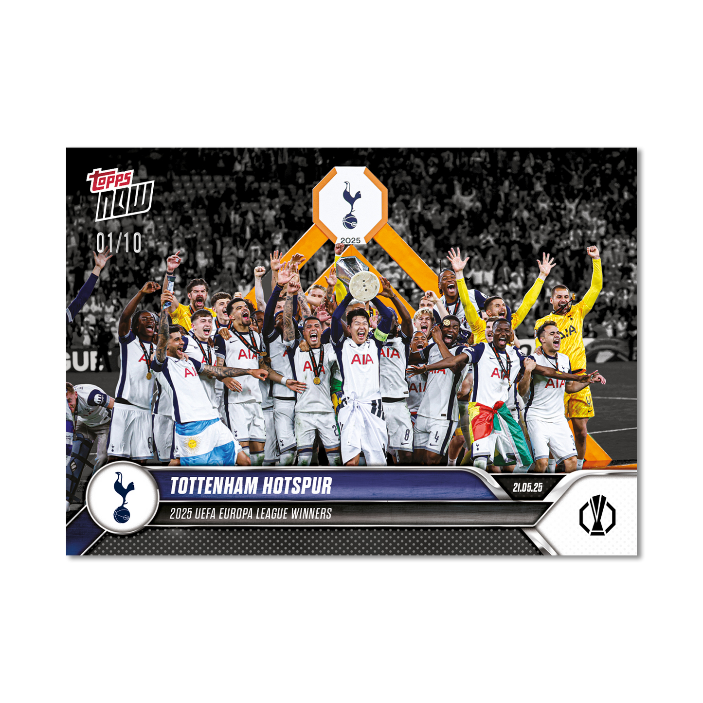 Tottenham Hotspur - 2024-25 UEL Topps NOW® Card 34 - LOOK FOR RELIC - PR: 6343