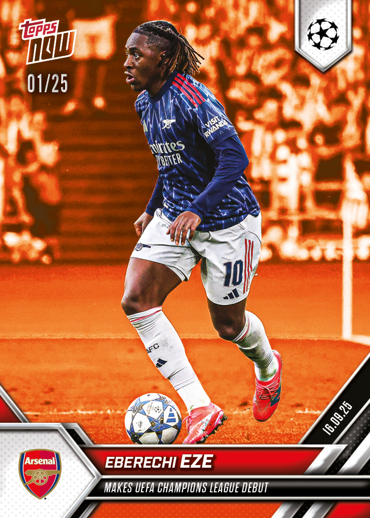 Eberechi Eze - 2025-26 UCL Topps NOW® Card 10 - PR: 508