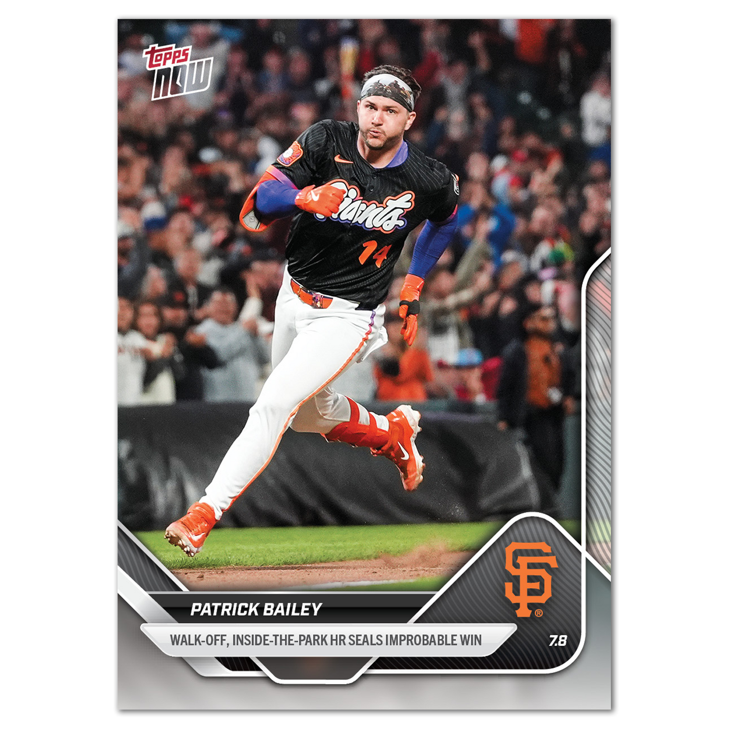 Patrick Bailey - 2025 MLB Topps NOW® - Card 404 - PR: 1080